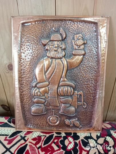 Картина медная чеканка СССР