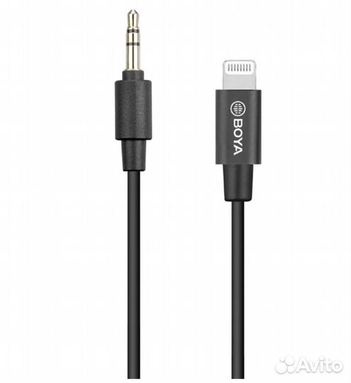 Переходник boya BY-K1 Lightning - mini Jack 3.5мм
