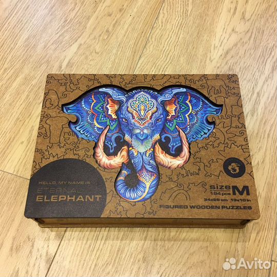 Деревянный пазл Unidragon «Вечный слон»