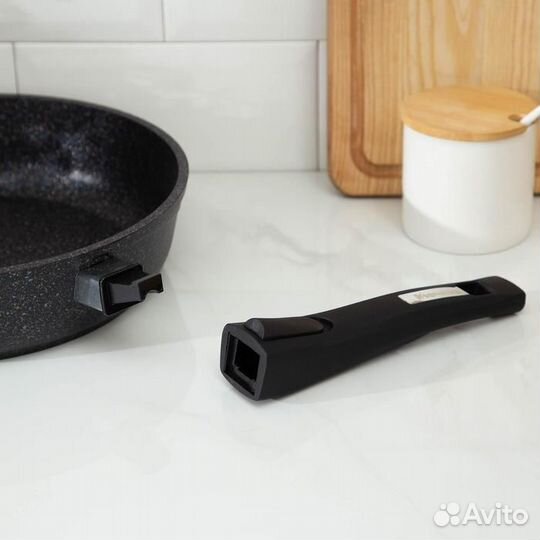 Сковорода «Гранит Star», d26 см, съёмная ручка, ан