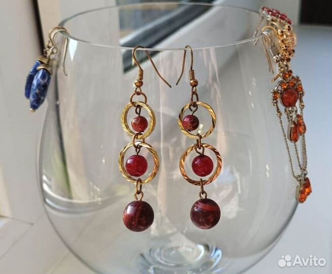 Бижутерия серьги и кольцо
