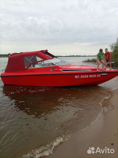 Катер каютный+алюминиевый прицеп+ходовой тент