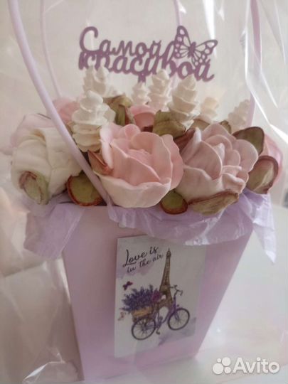 Зефирные букеты, корзинки, коробочки