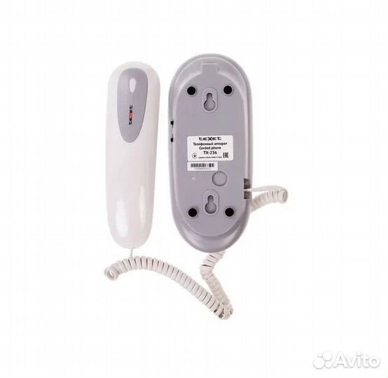 Телефон проводной teXet TX-236 светло-серый