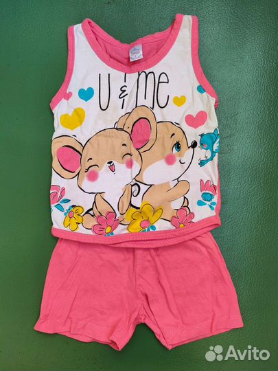 Одежда пакетом для девочки 74 80