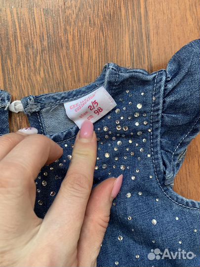 Платье джинсовое размер 98