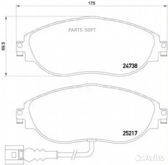 Brembo P85131 Колодки торм.пер