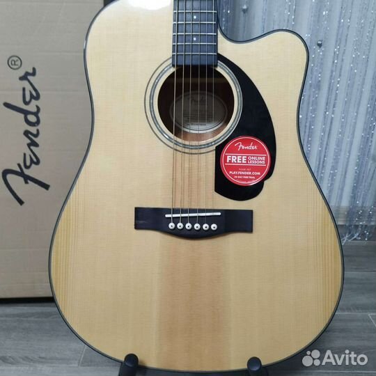 Гитара Fender CD 60 SCE N+ провод для подключения