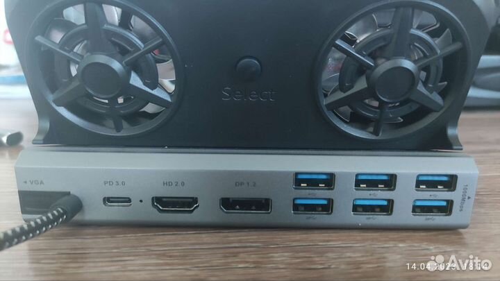 Док станция с вентилятором 11 в 1 hdmi 2.0 4k 60гц