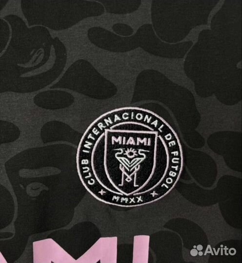 Футболки bape x Inter Miami Черные Белые 99