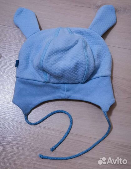 Шапка детская на завязках, хлопок раз 52