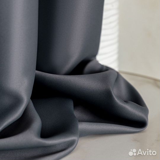 Комплект портьер блэкаут Марсель Серый шторы