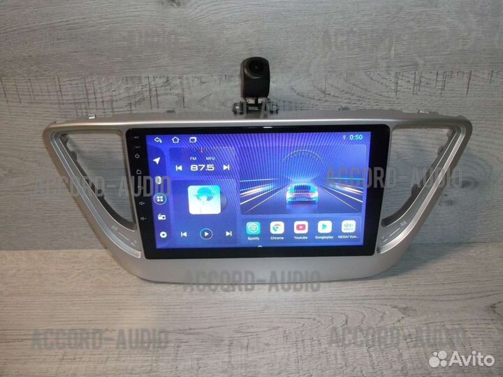 Магнитола 2DIN Hyundai Solaris Android с камерой