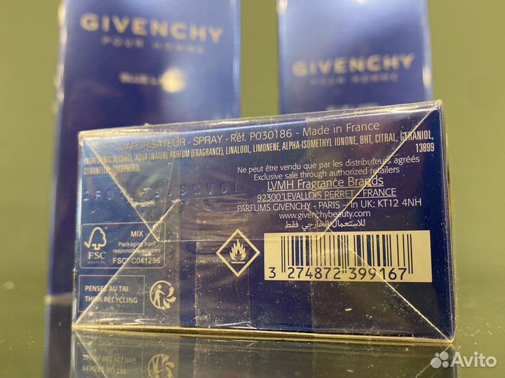 Парфюм Givenchy Blue Label Man 100ml
