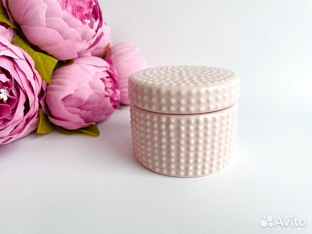 Шкатулка для украшений HM Home розовая керамика