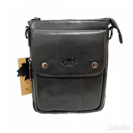 Сумка мужская кожаная Znixs 2256 black