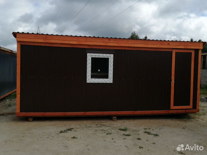 Дачный вагончик теплый 6х2,3м с пвх окном