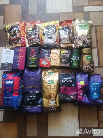 Кофе молотый, растворимый и зерновой