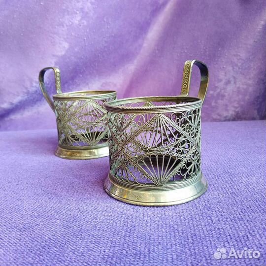 Подстаканники СССР скань