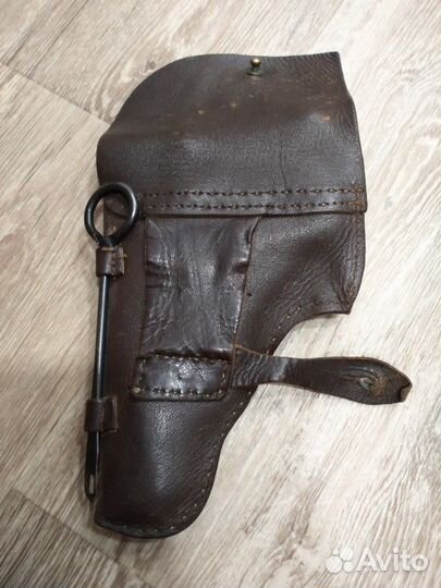 Кобура СССР +шомпол. Кожа, состояние, винтаж