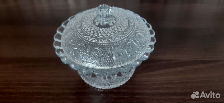 Сахарница стекло СССР без сколов и дефектов