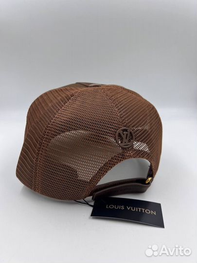 Кепка бейсболка Louis Vuitton бронзовая сеточка