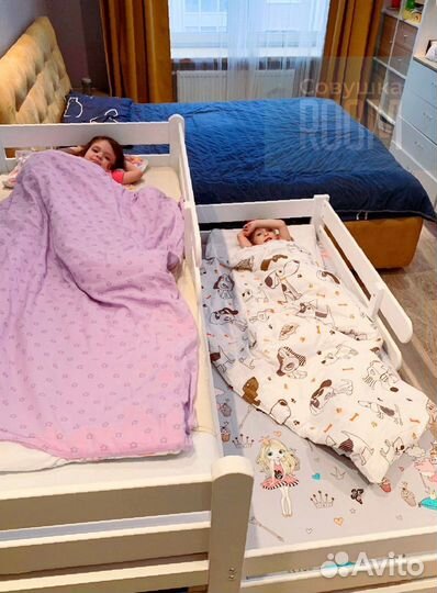 Детская Кровать из бука для двоих