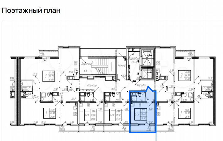 Квартира-студия, 18,5 м², 18/24 эт.