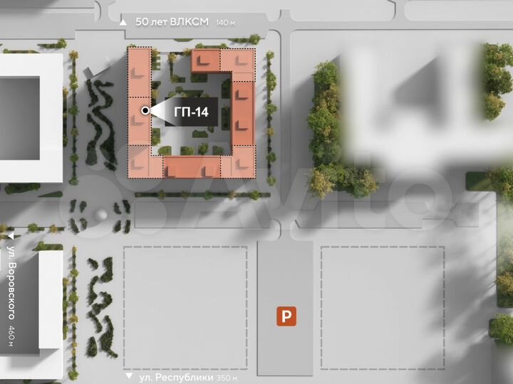 2-к. квартира, 52,9 м², 3/16 эт.