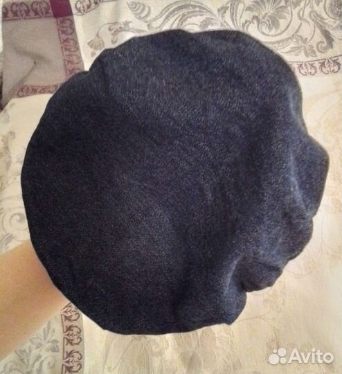 Берет джинсовый для девочки на резинке Таиланд