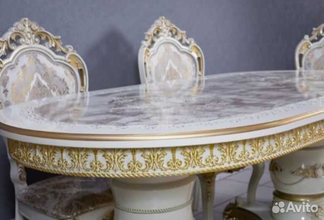 Стол Голд овальный новый раздвижной барокко
