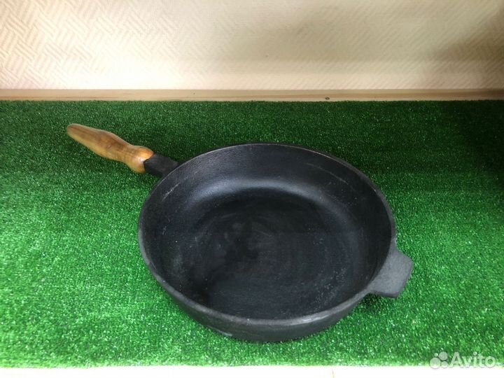 Сковорода сотейник чугун 260х60мм, съемная ручка