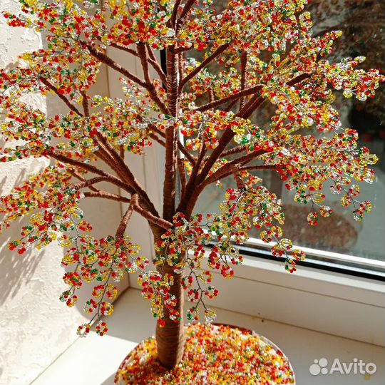 Деревья из бисера