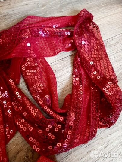 Шарф из пайеток колготки сетка