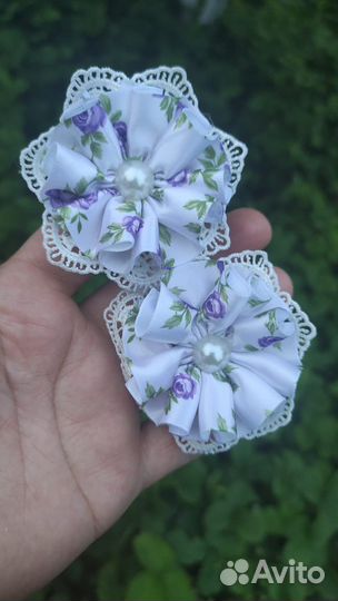 Банты для волос ручная работа