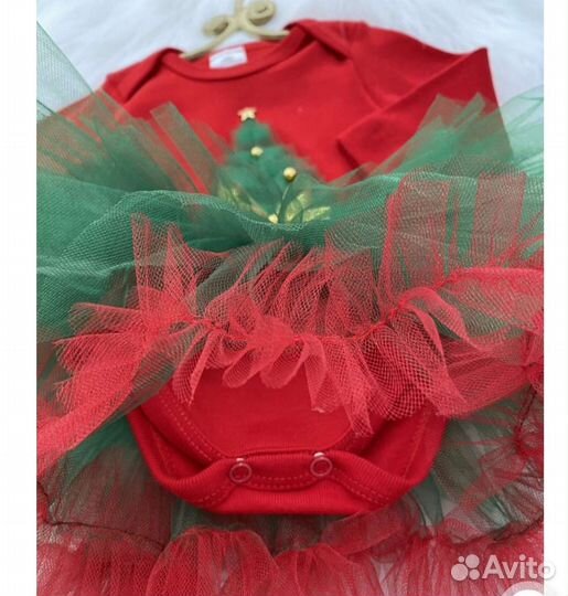 Новогоднее боди для девочки