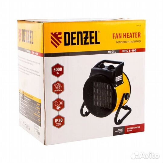 Тепловая пушка, керам. нагреватель 5кВт Denzel