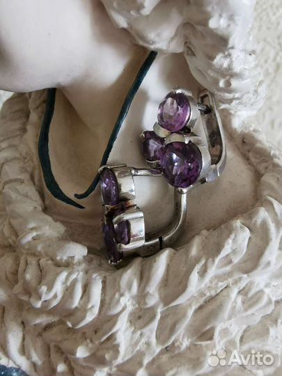 Серебряные серьги советские