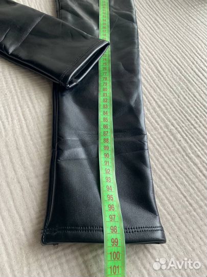 Леггинсы кожаные утепленные 44