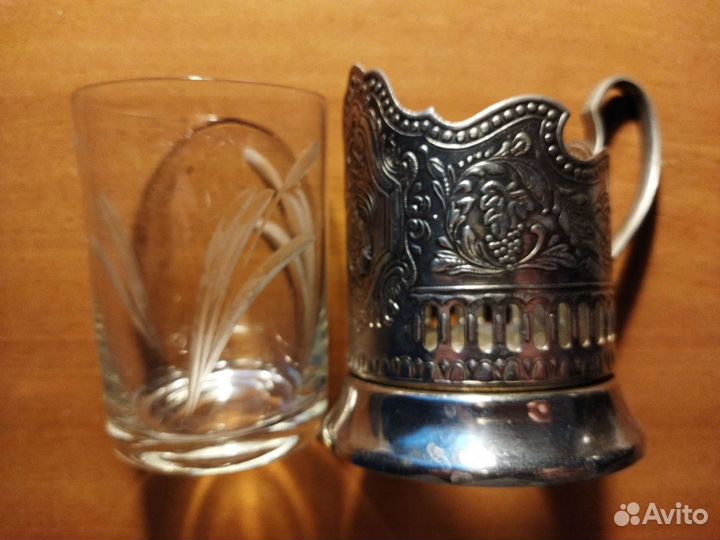 Подстаканник со стаканом СССР