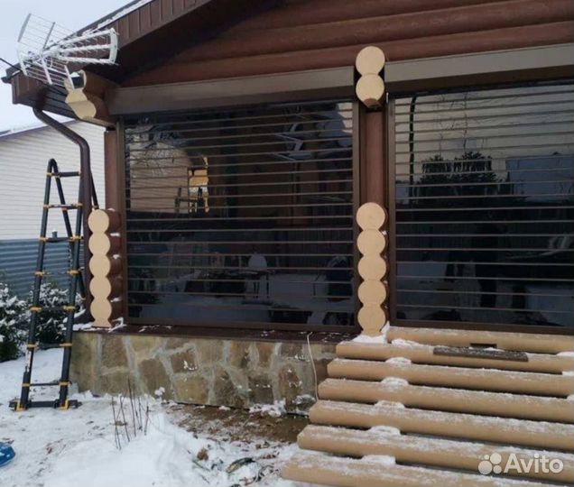 Прозрачные рольставни (замер + монтаж)