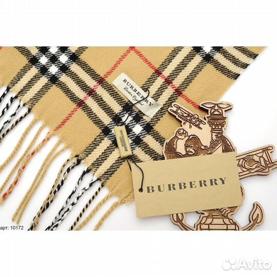 Шарф burberry бежевый