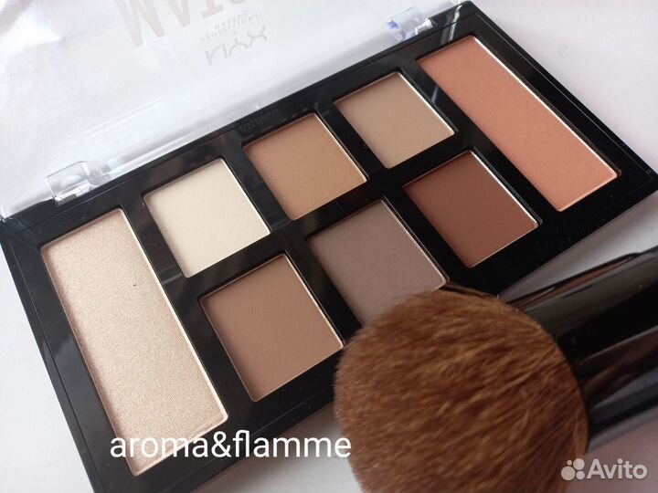 NYX набор пудра хайлайтер румяна + тени Taupe