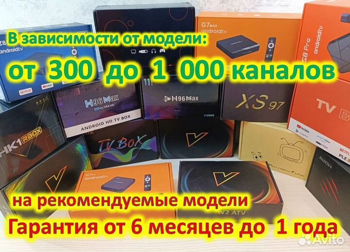 Прошитая SMART TV приставка. 1000 каналов