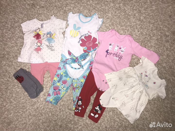 Вещи пакетом для девочки 68-74