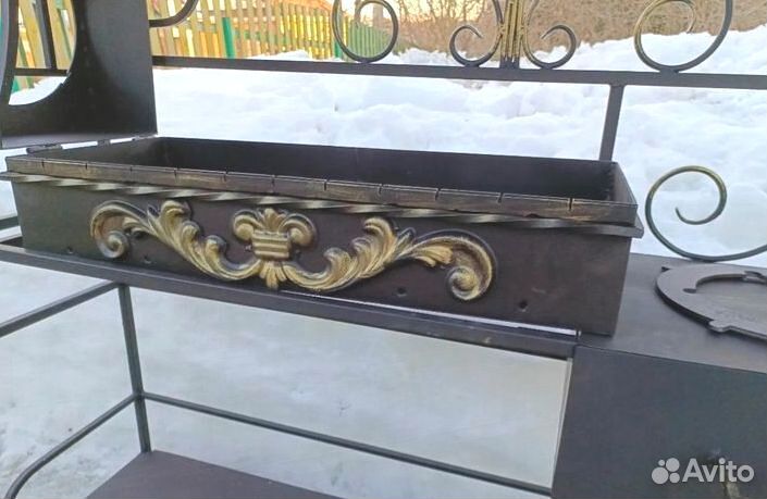 Мангал с печью под казан