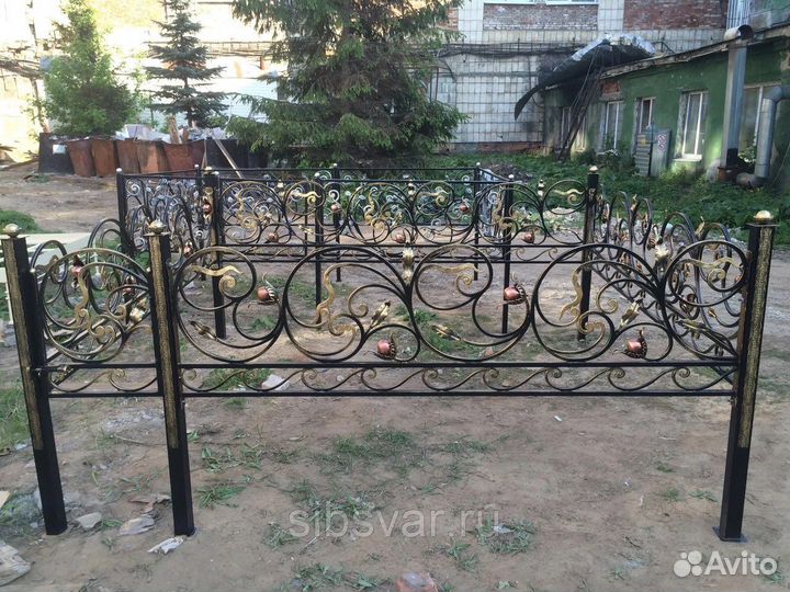 Готовая ограда.установка