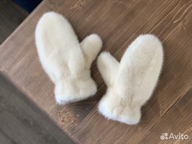Варежки норковые новые