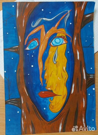 Рисунок акварелью 