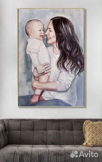 Портрет по фото на заказ, ручная работа